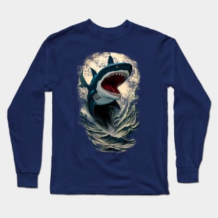 Shark and  ocean Long Sleeve T-Shirt